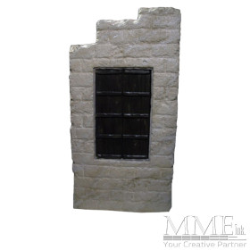 Castle Wall with Black Window