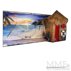 Sunset on the Island Backdrop