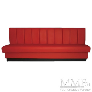 Red Leather Long Bench 