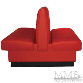 Red Leather Double Bench