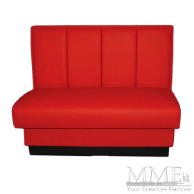 Red Leather Single Bench