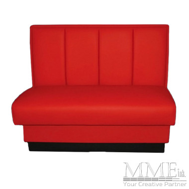 Red Leather Single Bench