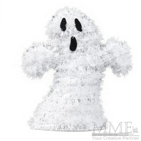 Mini Tinsel Table Decoration Ghost