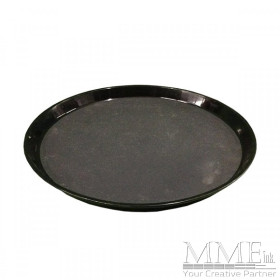 Black Round Serving Tray