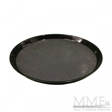 Black Round Serving Tray