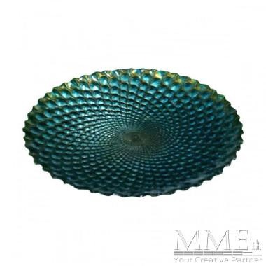 Blue & Gold Glass Bowl