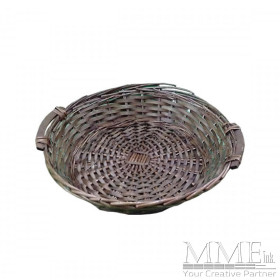 Brown Weaved Tray with Handles