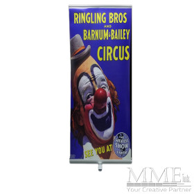 Circus Pop Up Banner with Clown