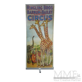Circus Pop Up Banner with Giraffes & Elephant