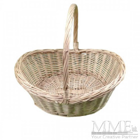 Large Curved Weaved Basket with Handle