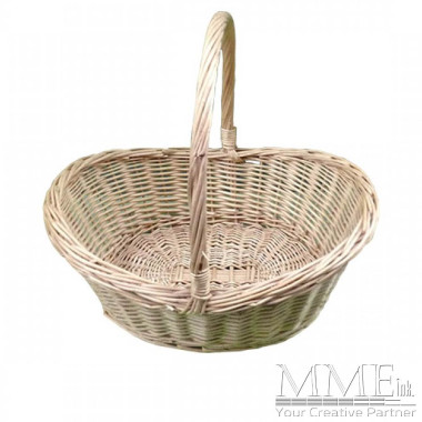 Large Curved Weaved Basket with Handle
