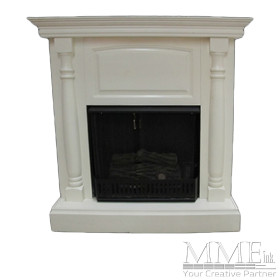 Faux White Fireplace