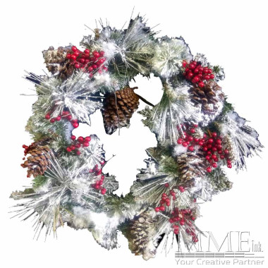 Flocked Christmas Wreath