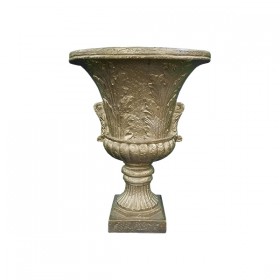 Gold Flower Pot with Base