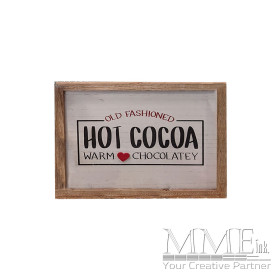 Hot Cocoa Sign - White