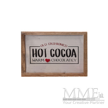 Hot Cocoa Sign - White