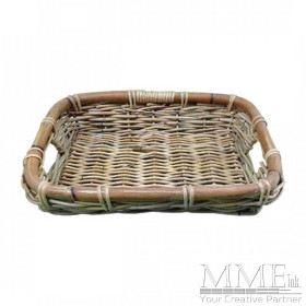 Large Weaved Tray with Handles