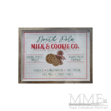 North Pole Milk & Cookie Sign