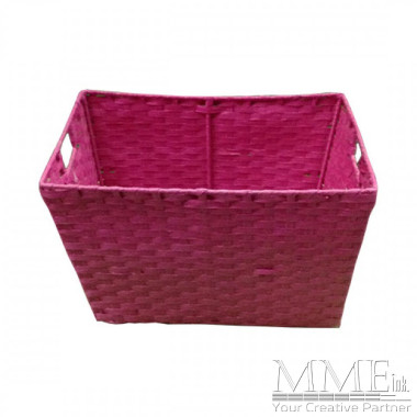 Pink Fabric Weaved Basket