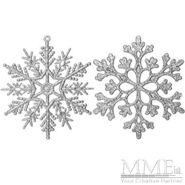 Small Plastic Silver Snowflake