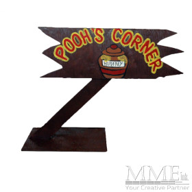 Pooh's Corner Wooden Sign