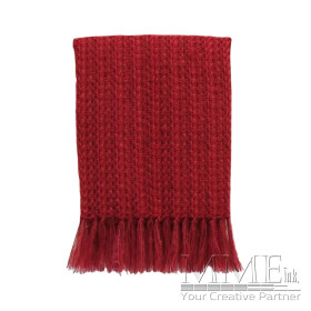 Red Fringe Throw Blanket