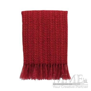 Red Fringe Throw Blanket