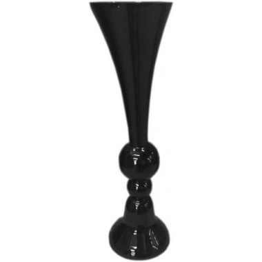 Short Reversible Black Trumpet Vase