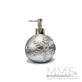 Silver Snowflake Soap Dispenser