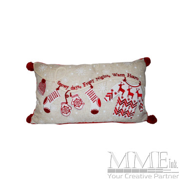 Snowy Days, Frosty Nights, Warm Hearts Pillow