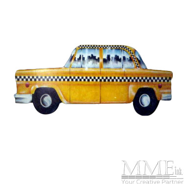 Taxicab Flat Hand Painted