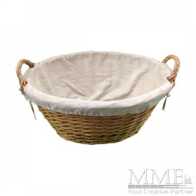 Round Weaved Basket with Cloth Insert
