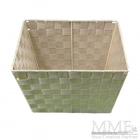 White Fabric Weaved Basket