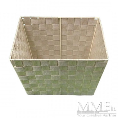 White Fabric Weaved Basket