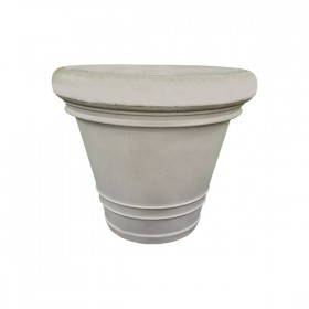 White Rigged Flower Pot