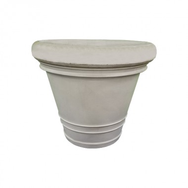 White Rigged Flower Pot