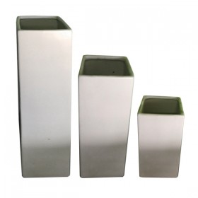 White Square Vases