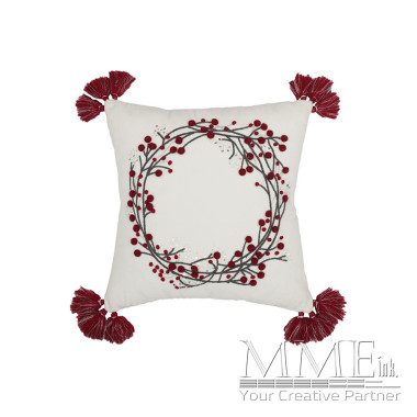 Red Wreath Pillow